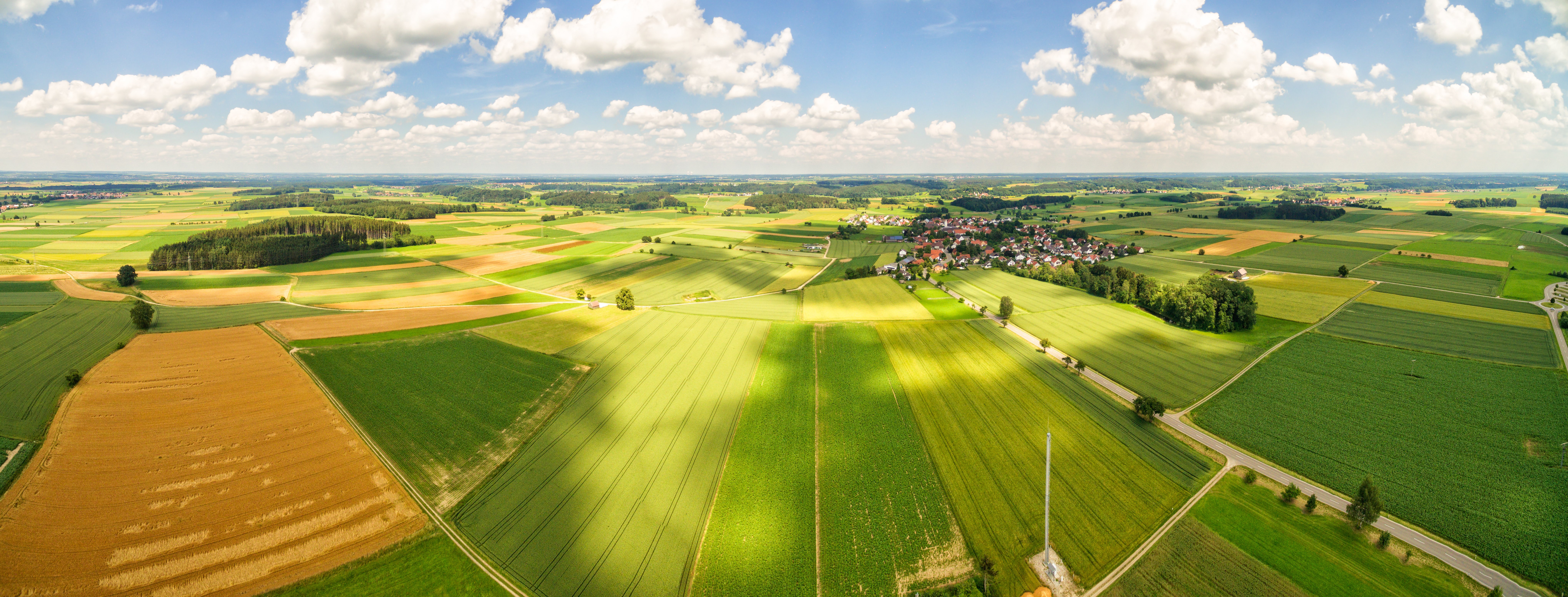 aerial photo of a field